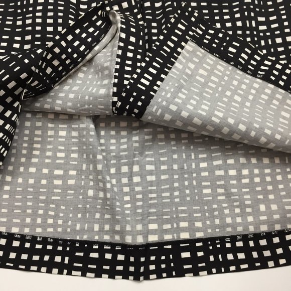 Theory Black and White Grid A-Line Skirt - Picture 8 of 13